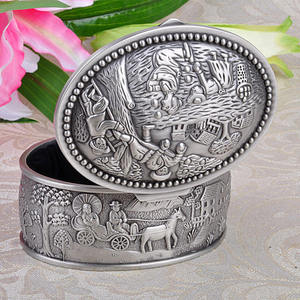 Elegant High Quality Metal <b>Storage</b> Box with Carved Design Luxury <b>Tabletop</b> Organizer for Home Decor by Tradebyd - Product Image 1