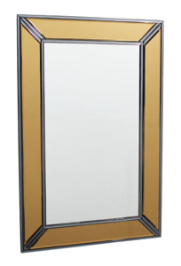 Golden <b>Wall</b> <b>Mirror</b> <b>Rectangle</b> Design Decorative <b>Mirror</b> <b>for</b> Bathroom Bedroom Living Room Modern | Stylish <b>Wall</b> Mounted 24*36 Inch - Product Image 5