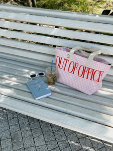 Sac fourre-tout en toile à carreaux avec fermeture éclair à lettres rouges, grande capacité, durable, motif bonbon tendance, pour femmes, usage quotidien et voyage - Product Image 2