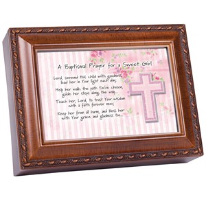 Handcrafted Wooden Baptism Prayer Plaque <b>Frame</b> - Wholesale Religious Dcor - Product Image 1