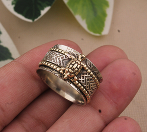 Anillo de Tortuga Marina de Plata de Ley 925, Anillo de Animal Altamente Pulido, Joyería Clásica y Delicada para Bodas, Regalos de Verano para Mujeres - Product Image 3