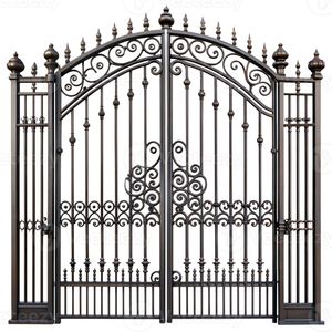 Transform your entry with durable custom wrought iron <b>gates</b> designed for ultimate home security and classic architectural style! - Product Image 3