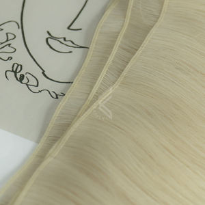 Luxe teint blond 100 pour cent faisceaux de cheveux humains génie trame extension de cheveux naturels humain - Product Image 4