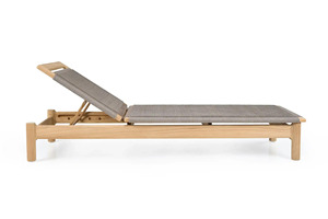 BRISA Premium Teak <b>Pool</b> Lounger <b>for</b> <b>Garden</b> and Terrace Relaxation - Product Image 3