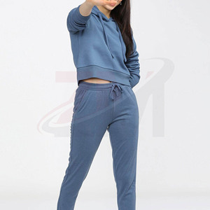 เสื้อฮู้ดครอปท็อปผ้าฝ้าย 100% ดีไซน์ใหม่สั่งทำได้ตามต้องการ พร้อมปักโลโก้ สไตล์สตรีทแวร์ ขายดี - Product Image 5
