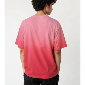 High Quality Acid Washed Cotton Distressed Vintage Unisex Short Sleeve Blank Gradient Oversized <b>T</b>-shirt for Men - Product Image 6