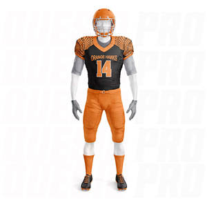 ชุดยูนิฟอร์มอเมริกันฟุตบอลแบบมืออาชีพ พร้อมโลโก้ทีมสั่งทำ ขนาด XL ชุดกีฬาจากโรงงานโดยตรง ผู้ผลิต OEM/ODM แพ็คเกจข้อเสนอพิเศษ - Product Image 2