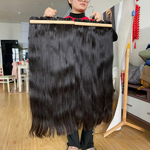 LONGUE TAILLE 40 42 44 POUCES Cheveux Humains 4 Paquets avec Doux Cheveux Vietnamiens Toutes Texture Mélange Fermeture/Frontal pour Pleine Tête - Product Image 1