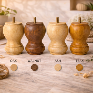 Solid Wood Furniture Legs Round Bowl Shape <b>Sofa</b> Cabinet Table Legs Natural Wood Durable Replacement Parts for Home Furniture - Product Image 6