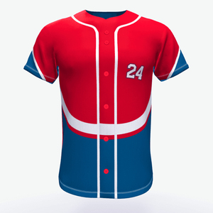 Camiseta de béisbol transpirable para hombre, azul claro con rayas finas, corte regular, manga corta. - Product Image 1