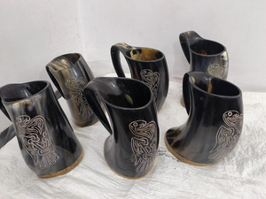 Corne à boire viking faite à la main FAIZA CRAFT, très vendue, pour vin et bière, idéale pour mariages, hôtels et restaurants - Product Image 4
