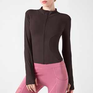 Wholesale Womens Stretch Fit Zipper <b>Base</b> <b>Layer</b> Top <b>Long</b> <b>Sleeve</b> Quick Dry Active Performance Wear - Product Image 4