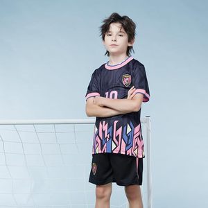 Ensemble de maillots de football personnalisés pour garçons et adultes, uniforme de football, manches courtes, vêtements de sport, kit d'entraînement, été, 100% polyester, séchage rapide - Product Image 2