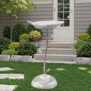 Le bain d'oiseaux en métal doré complète naturellement les jardins, les patios et les cours grâce à son aspect intemporel et élégant. - Product Image 2