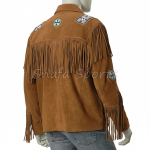 Servicio Personalizado OEM, Chaqueta Larga de Cuero con Flecos para Mujer, Estilo Occidental, Chaquetas con Flecos de Diseño Moderno al por Mayor - Product Image 2