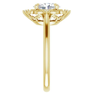 Stylish 10k/12k/18k Solid Gold Oval Lab Grown <b>Diamond</b> Cathedral Engagement & Anniversary <b>Ring</b> IGI Certified Women - Product Image 4