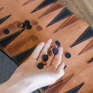 Premium Leather Roll Up <b>Backgammon</b> <b>Set</b> Portable Travel Board Game Vintage Magnetic <b>Backgammon</b> Travel <b>Set</b> Custom Board Game - Product Image 6