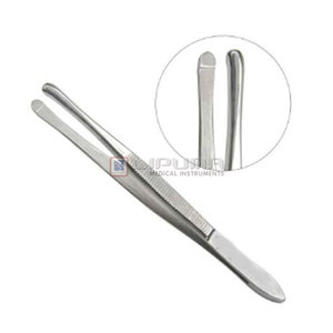 คีมต่อขนตา BEER Cilien Forceps ขนาด 4 มม. แบบเรียบ ผลิตจากสแตนเลสคุณภาพสูง ขนาด 3 1/2 นิ้ว อุปกรณ์ทางการแพทย์ - Product Image 1
