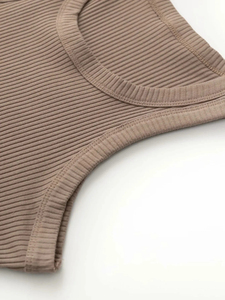 Chaleco de Punto para Mujer, Estilo Europeo y Americano, Hecho a Mano, Color Sólido, Cuello en V, Top Corto - Product Image 6