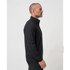 Sweat-shirt surdimensionné à col 1/4 zippé en coton 100% pour homme, avec blocs de couleur personnalisés, vente en gros OEM - Product Image 4