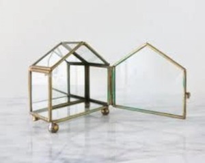 กล่องเก็บเครื่องประดับแก้วดีไซน์เก๋ กล่องใส่เครื่องประดับโลหะและแก้วสไตล์วินเทจ - Product Image 3