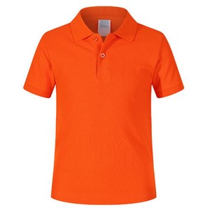 Vêtements à manches courtes pour enfants, chemise de marque, uniforme scolaire uni pour garçons et filles de maternelle, vêtements décontractés tricotés - Product Image 3