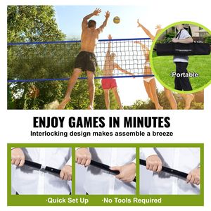 Set Professionale da Pallavolo per Esterni, Portatile con Pali in Acciaio Regolabili in Altezza, Rete in PVC e Pompa Inclusa - Product Image 5