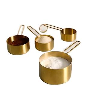 Premium Brass <b>Measuring</b> <b>Cups</b> <b>Set</b> with Brass Handles for Accurate Cooking Baking Home Kitchen Hotel Restaurant Use Home Decor - Product Image 2