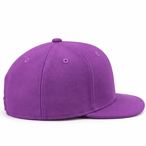 Index Apparel <b>Purple</b> 6-Panel Snapback Cap With White Embroidery Fitted Unisex Street Style <b>Hat</b> For Adults - Product Image 3