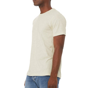 เสื้อยืดคอกลมแขนสั้นผู้ชายผ้าฝ้ายแท้ 100% สีทูโทน สั่งผลิตได้ตามแบบ OEM ระบายอากาศได้ดี แห้งเร็ว เหมาะสำหรับออกกำลังกาย พร้อมโลโก้ด้านหน้า - Product Image 3