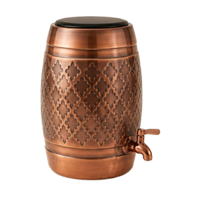 Réservoir d'eau en cuivre gravé de qualité supérieure pour usage domestique, design antique, vaisselle en cuivre avec robinet à débit facile, durable - Product Image 4