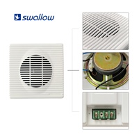 Haut-parleur mural 3 pouces Haut-parleur intérieur passif avec protection contre la surchauffe PCB Haut-parleur PA 8ohm pour systèmes d'alarme incendie