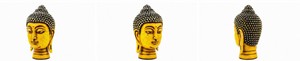 Modern Asian Zen <b>Religious</b> Buddha Head Metal Sculpture Decorative <b>Statue</b> for Home Office Desk Handcrafted Tabletop Ornament - Product Image 3