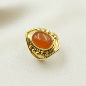 Carnelian Gemstone 925 Sterling Silver <b>Ring</b> Triangle Design Handmade <b>Statement</b> <b>Ring</b> Rose Gold Yellow Gold Plated Jewelry - Product Image 1