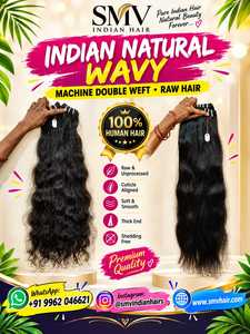 Cheveux indiens vierges non traités en gros, cheveux naturels ondulés longs noirs pour tresses, sans produits chimiques, extensions de cheveux bon marché - Product Image 3