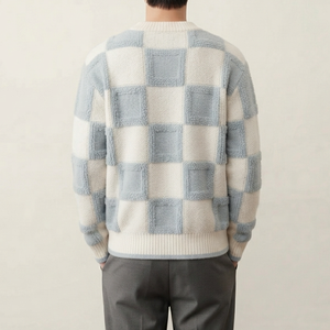 2026 Custom LOGO Men's Sweater Winter Embroidered Patches <b>Jumper</b> Casual <b>Pullover</b> Knitwear Knitted Crew Neck Sweater For Men - Product Image 5