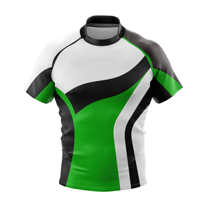 Camiseta de Rugby con Cuello Redondo, Color Personalizado, Logotipo Personalizado, Servicio OEM, 100% Poliéster, Diseño de Impresión Digital Personalizado Más Vendido - Product Image 1