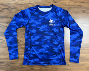 <b>Men's</b> Blue Camo <b>Compression</b> Rash Guard Long Sleeve Athletic Gym <b>Shirt</b> Fitness Training Workout Sports Base Layer Sportswear - Product Image 6