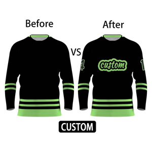 Jersey de Hockey sobre Hielo Personalizado de Alta Calidad, 100% Poliéster, Protección UV, Ropa Deportiva para Equipos - Product Image 4
