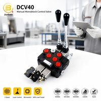 Vanne de commande directionnelle monobloc manuelle à 2 bobines Junbao série DCV40 avec micro-interrupteur hydraulique personnalisé