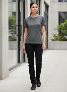 Camiseta Esencial Premium para Hombre, Cuello Redondo, Manga Corta, Algodón, Color Sólido, Ultra Suave y Transpirable, Personalizable, 220g, Corte Regular - Product Image 4