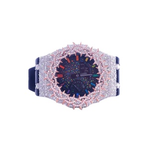 Montre élégante demi-trône sertie de diamants, collection premium de luxe en acier inoxydable DOPE JEWELLS - Product Image 1