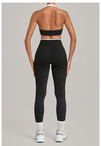 2 PCS Workout Sets for Women Sportswear Color Contrast <b>Bra</b> Yoga Leggings Gym Sets Fitness Wear Outfit Sports Set - Product Image 2
