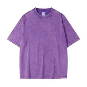 T-shirt Homme Vintage Personnalisé avec Logo, Coton Lourd 280g, Manches Courtes, Coupe Droite Délavée, Style Rétro Ample, Mode Urbaine - Product Image 4
