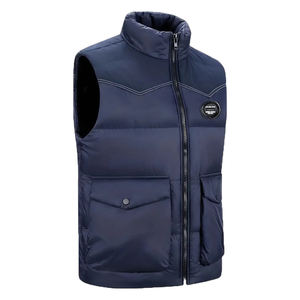 Chaleco acolchado de invierno para hombre, de alta calidad, sin mangas, con capucha, relleno de plumón, precio al por mayor. - Product Image 4