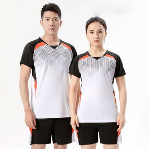 Conjunto de Voleibol para Hombre y Mujer, Uniforme Unisex, Tenis de Mesa, Bádminton, Personalizable con Nombre de Equipo, Camiseta, Pantalones Cortos, Trajes para Parejas, 100% Personalizado - Product Image 3