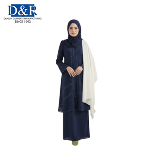 Abaya de Mujer de Poliéster Sólido Informal con Brocado Jacquard de Manga Larga MAXI Ligera, de Lujo, para Todas las Temporadas, Superventas - Product Image 1