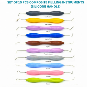 ชุดเครื่องมืออุดฟันคอมโพสิตด้ามจับซิลิโคน 10 ชิ้น โดย Optitech Instruments - Product Image 4
