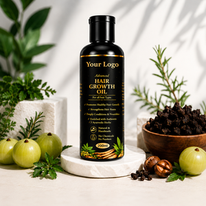 Aceite Avanzado para el Crecimiento del Cabello |   Aceite Nutritivo Ayurvédico a Base de Hierbas para Cabello y Cuero Cabelludo |   Cuidado para la Caída del Cabello |   Marca Privada OEM Venta al por Mayor - Product Image 1