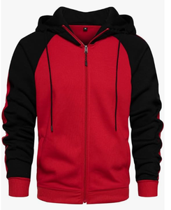 Sudadera con Capucha para Hombre, 100% Algodón, Invierno, Diseño Color Block, Manga Larga, Casual, con Bolsillo y Estampado Digital Bordado - Product Image 1